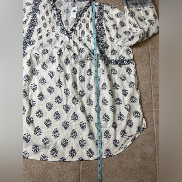 Old Navy Long-Sleeve Printed Poet Swing Peasant Blouse, Size Large Tall - Picture 6 of 8
